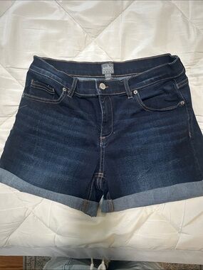Soho Dark Indigo Cuffed Denim Shorts